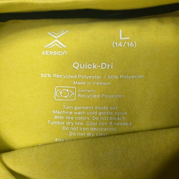 Size L ( 14 / 16) Xersion boys shirt Quick-dri Yellow with Baseball design - Picture 2 of 3